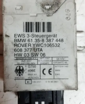 Rover 75 Other control units/modules 61358387448 YWC106532 608377UTA