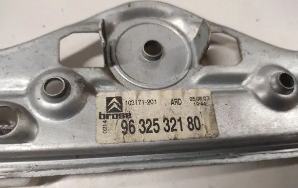 Citroen C5 Rear door manual window regulator 9632532180