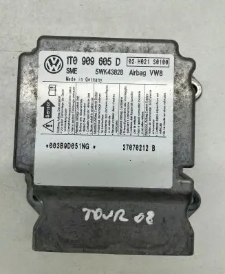 Volkswagen Touran I Airbag control unit/module 1T0909605D 5WK43828 27070212B