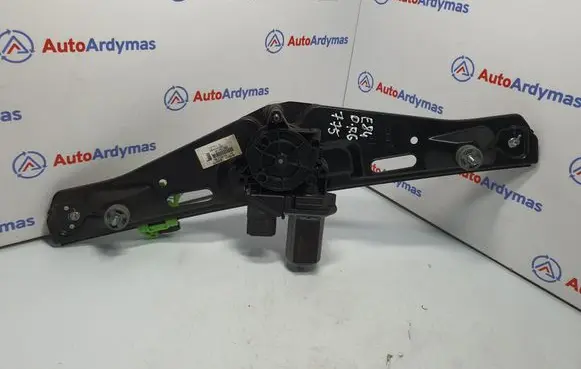 Rear door window regulator with motor