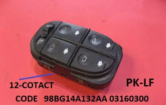 Ford Mondeo Mk III Electric window control switch 98BG14A132AA 03160300