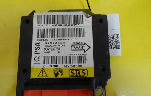 Citroen C2 Airbag control unit/module 9661532780