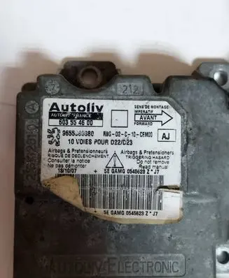 Peugeot 407 Airbag control unit/module 603554600 9655980380