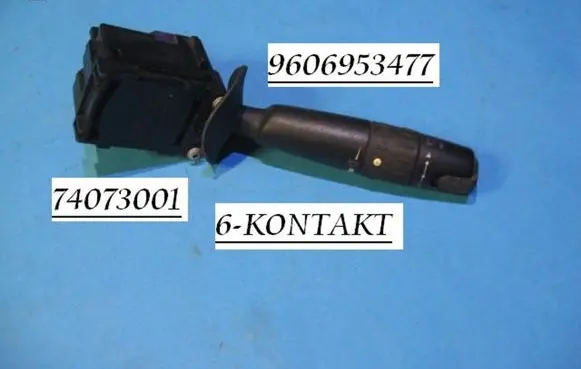 Peugeot 605 Wiper control stalk 9606953477 74073001