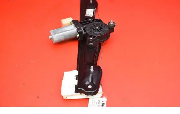 Rear door window regulator with motor