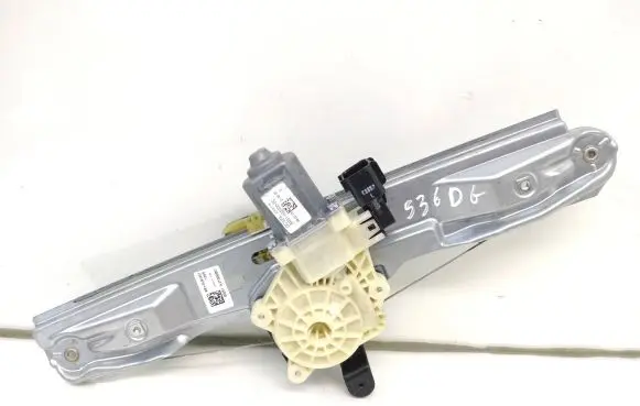 Rear door window regulator with motor