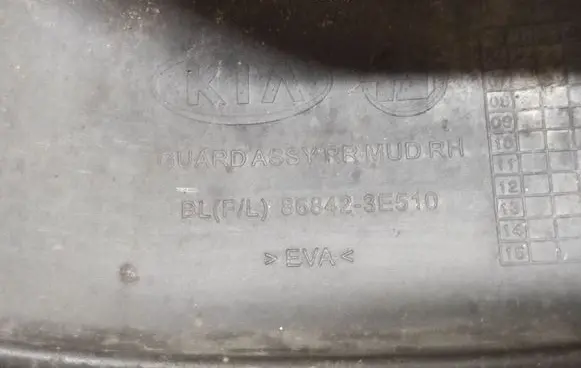 KIA Sorento Rear mudguard 868423E510