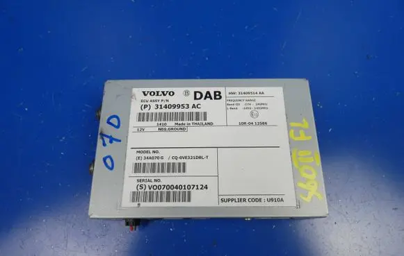 Volvo S60 Other control units/modules 31409953 34A070G 34A070