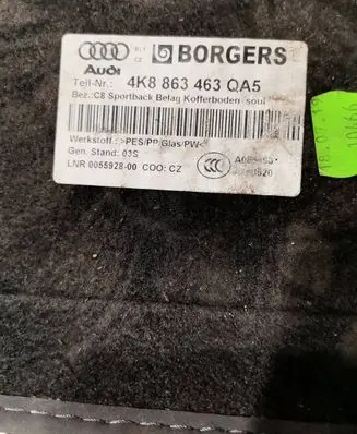 Audi A7 S7 4K8 Trunk/boot mat liner 4K8863463 005592800