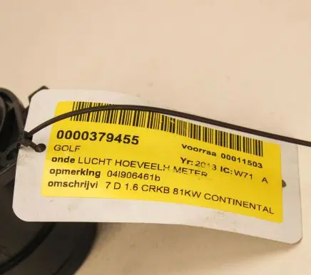 Volkswagen Golf VII Mass air flow meter 04L906461B