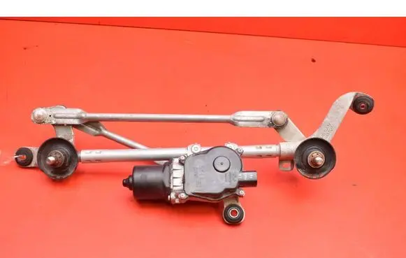Front wiper linkage and motor