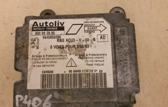 Peugeot 406 Airbag control unit/module 9645850280 600902800