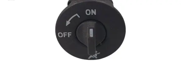 Passenger airbag on/off switch