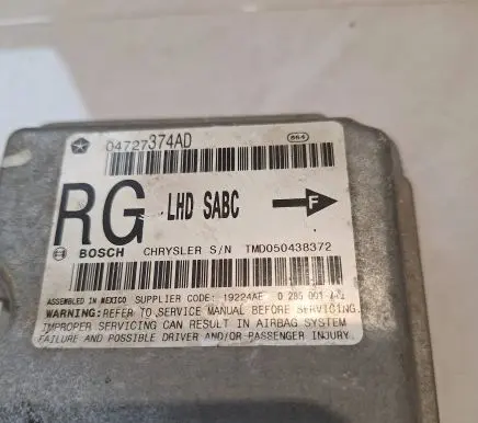 Chrysler Grand Voyager IV Airbag control unit/module 04727374AD TMD050438372 0285001