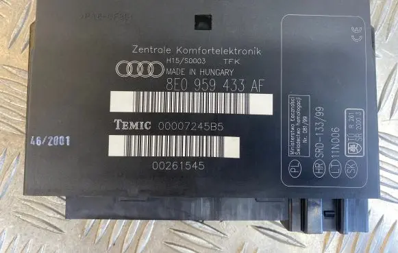 Audi A4 S4 B6 8E 8H Comfort/convenience module 8E0959433AF 00007245B5 00261545