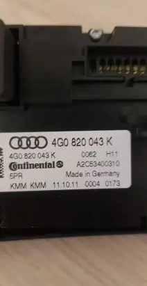 Audi A6 C7 Climate control unit 4G0820043K A2C53400310