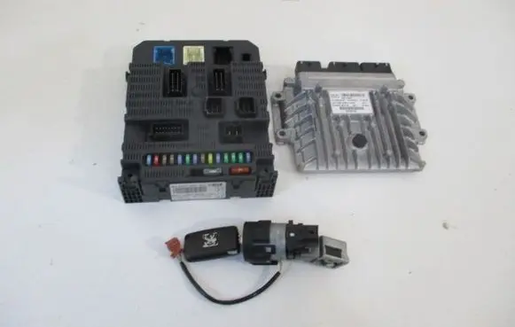 Peugeot 308 Engine ECU kit and lock set 9664987480