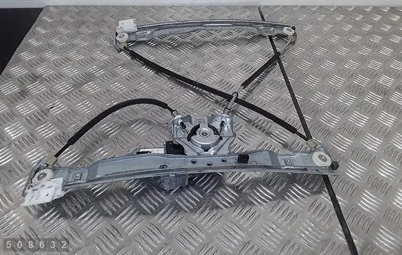 Rear door window regulator with motor