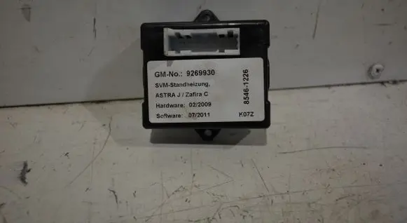 Opel Zafira C Auxiliary heating control unit/module 9269930