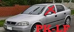 Opel Astra G Front door window glass four-door 43R007023