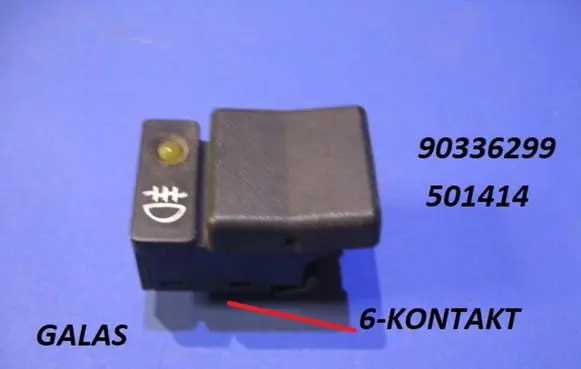 Opel Omega A Fog light switch 90336299 501414