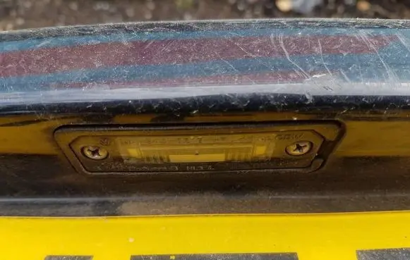 Number plate light