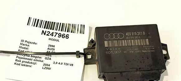 Audi A8 S8 D3 4E Parking PDC control unit/module 4E0919283B 4E0910283A 601907
