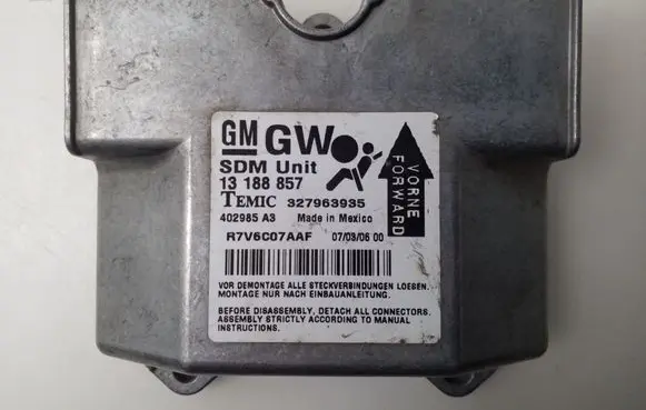 Opel Astra H Airbag control unit/module 13188857