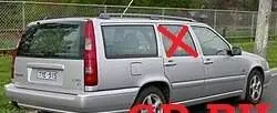 Volvo S70 V70 V70 XC Rear door window glass 43R00024 UD120EF15RR210