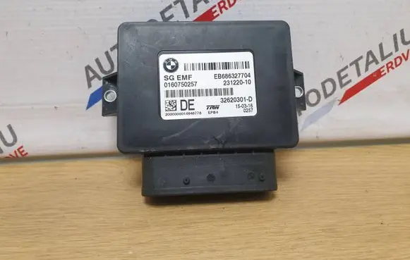 BMW 5 F10 F11 Hand brake control module 6863277 23122010 32620301D
