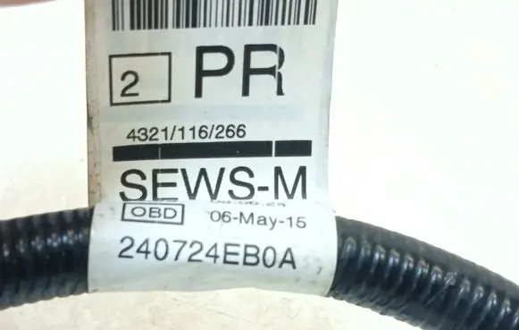 Nissan Qashqai Engine installation wiring loom 240724EB0A