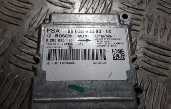 Peugeot 607 Airbag control unit/module 9663593380 0285010110