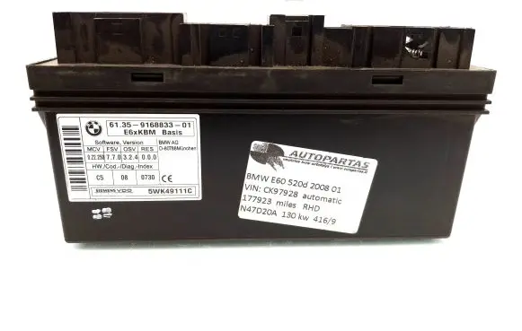 BMW 5 E60 E61 Comfort/convenience module 9168833 5WK49111C