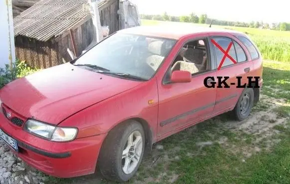 Nissan Almera Rear door window glass 43R0009 GK119EF9RR22
