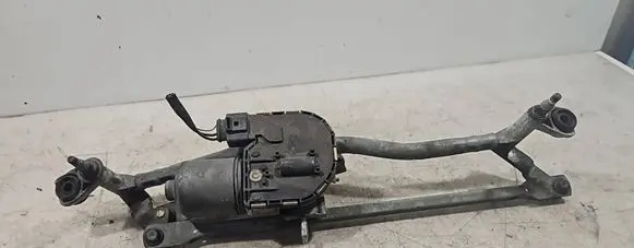 Front wiper linkage and motor