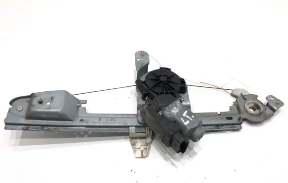 Rear door window regulator with motor