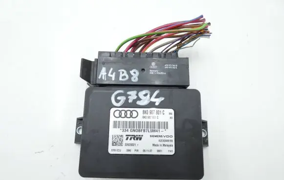 Audi A4 S4 B8 8K Hand brake control module 8K0907801C 32620021F A2C53095155