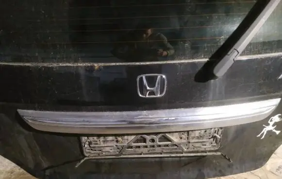 Trunk door license plate light bar
