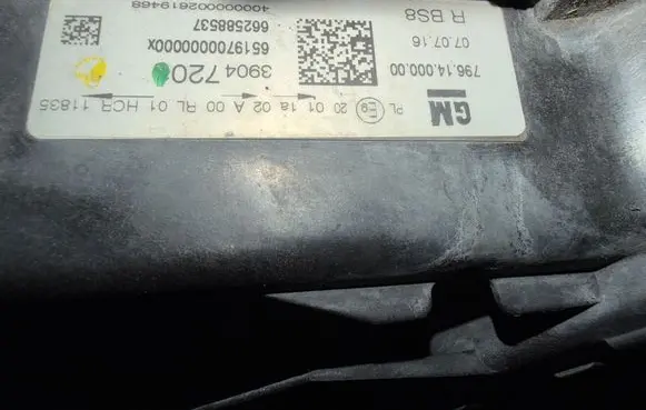Opel Astra K Headlight/headlamp 3904720 65190000000X