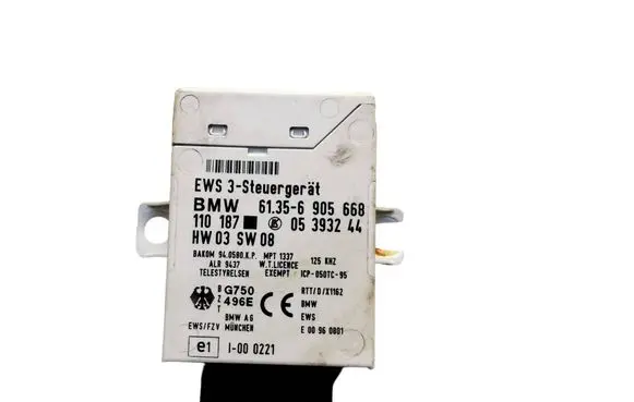 BMW 5 E39 Immobilizer control unit/module 61356905668 05393244 110187
