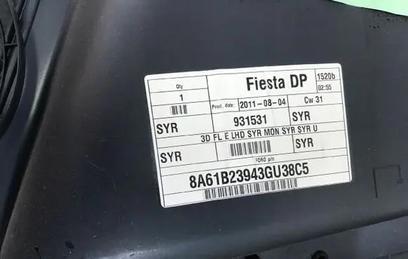 Ford Fiesta Sliding door card 