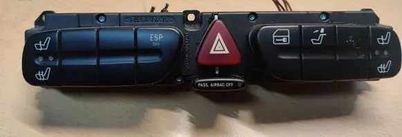 Mercedes-Benz C W203 Hazard light switch 2038216479