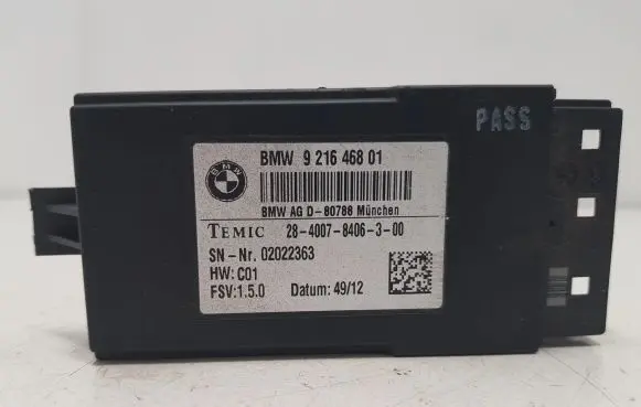 BMW 5 F10 F11 Seat heating relay 921646801