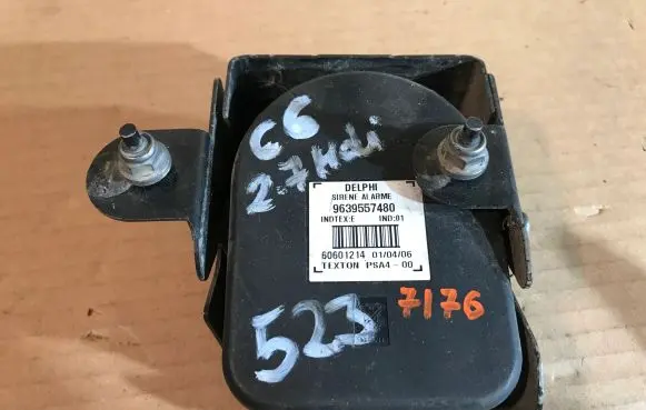Citroen C6 Alarm system siren 9639557480 60601214 PSA4-00