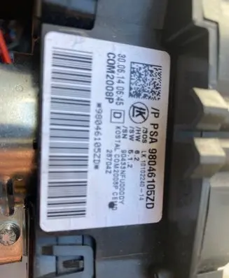 Citroen C4 Cactus Wiper turn signal indicator stalk/switch 98046105ZD
