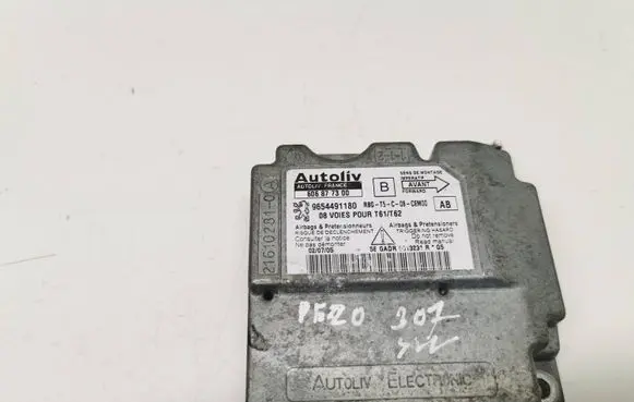 Peugeot 307 Airbag control unit/module 9654491180 606877300