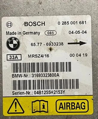 BMW X5 E53 Airbag control unit/module 6933238 31693323800A 0285001681