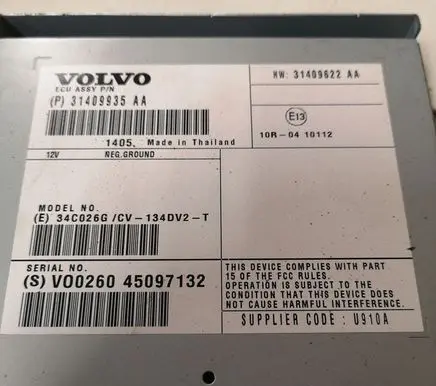 Volvo V40 Sound amplifier 31409935AA 31409622AA VO026045097132