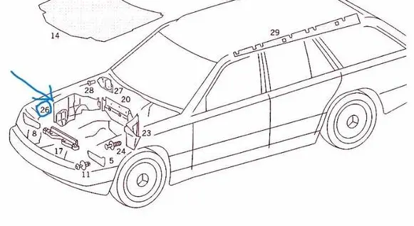 Mercedes-Benz E W124 Engine bonnet/hood sound/heat insulation a1246825260 283930 55555B