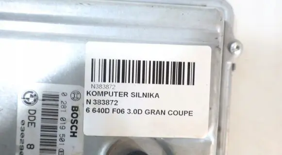 BMW 6 F12 F13 Engine control unit/module ECU 0281019501